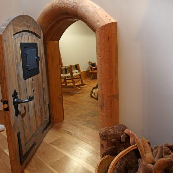 A bit of whimsy and a place of discovery for children is just behind this 3 foot high Hobbit Door. 